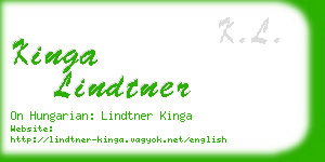 kinga lindtner business card